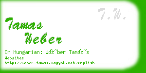 tamas weber business card